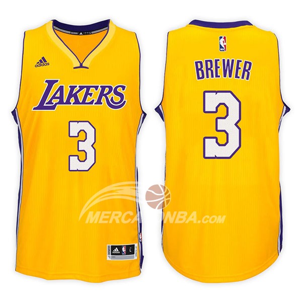 Maglia NBA Los Angeles Lakers Corey Brewer Home 2017-18 Or